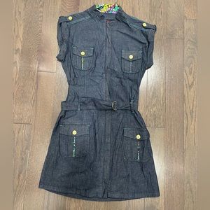 Jean zip dress